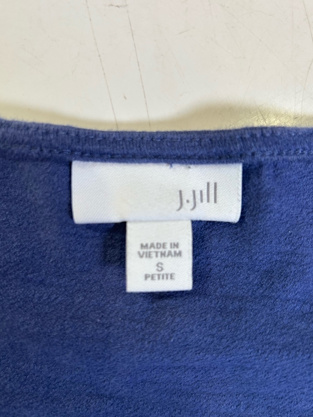 J. Jill Blue Cotton Long Sleeve V-Neck Tunic Top. Size S - Picture 9 of 13